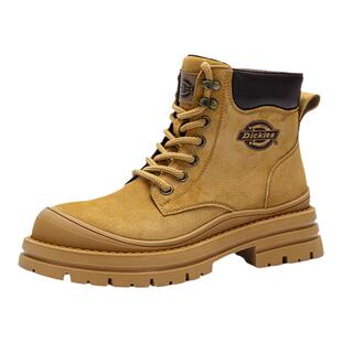 Dickies马丁靴女春秋新款潮靴厚底增高短靴女登山鞋户外大黄靴子