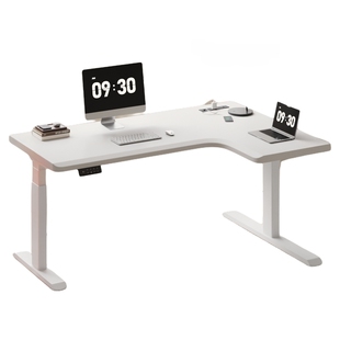 安居客转角电脑桌电动升降桌l型书桌家用拐角桌子工作台办公桌