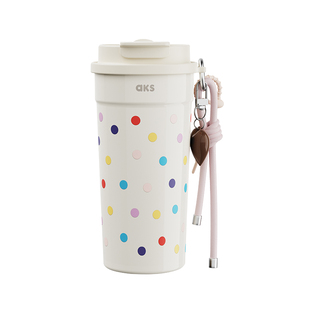 AKS咖啡杯高颜值双饮保温杯加厚316不锈钢车载水杯户外便携随手杯