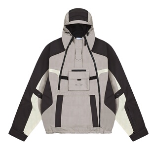 Grailz 23ss 多口袋拼接冲锋衣战术机能风尼龙连帽夹克外套vibe潮