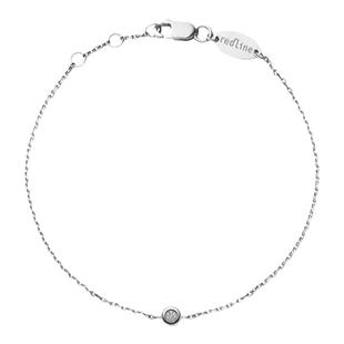 redline/红绳女士2023新款Minimaliste 0.02克拉圆形钻石金链手链