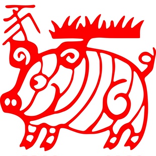 十二生肖剪纸窗花不干胶玻璃贴纸稿质成品相框虎兔龙蛇马羊年装饰