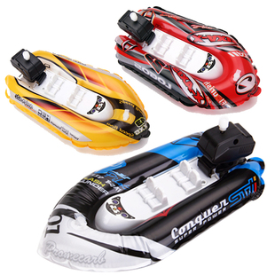 创意充气发条戏水快艇儿童洗澡浴缸玩具船沐浴上链船夏天玩水玩具