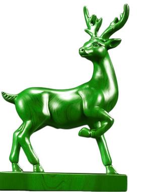 绿檀木梅花鹿摆件家居客厅