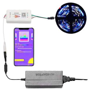 5V12V音乐节奏频谱灯带WS2811KTV声控灯条2812酒吧幻彩跑马流水灯