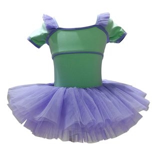 儿童舞蹈服女童中国舞练功服芭蕾舞裙夏短袖六一表演服装演出服