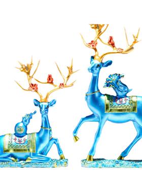 鼎吉福电视柜鹿摆件乔迁新居礼品