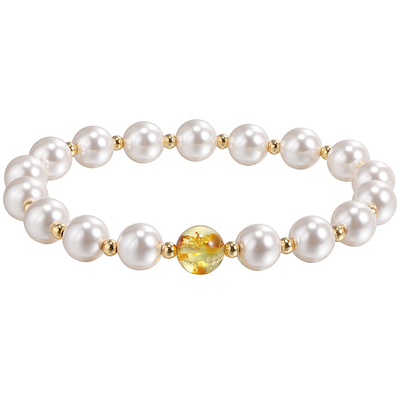 GRGR施家珍珠琥珀手链