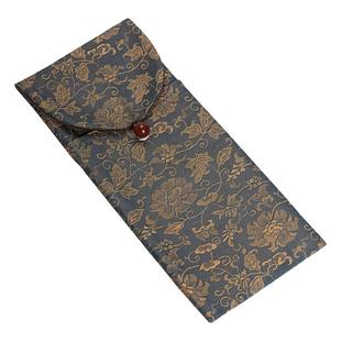 原竹茶荷茶则四件套茶道配件便携收纳袋竹夹茶剪茶拨分茶茶艺工具