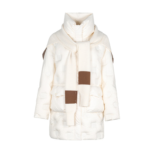 郁香菲立领羽绒服女中长款冬季通勤时尚保暖鸭绒加厚优雅直筒外套