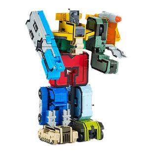 2024新乐新字母变形玩具数字合体机器人儿童男孩26个百变战队便宜