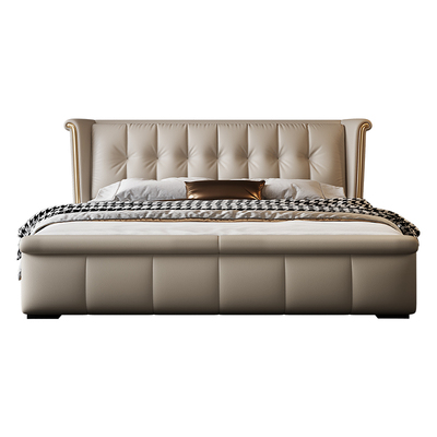 意式轻奢2米x2米2真皮床主卧婚床