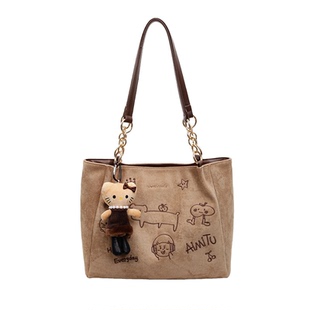 艾米兔女包2026新款日常百搭复古风通勤洋气简约大容量单肩托特包