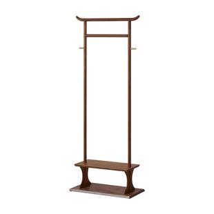 有清堂北美黑胡桃木挂衣架新中式实木衣帽架卧室落地衣架宋式美学