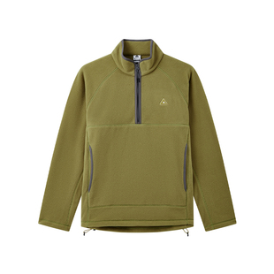 匹克锁温半拉链加绒卫衣丨春季男士新款上衣长袖户外运动打底衫女