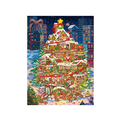 3djp平面拼图圣诞氛围感装饰画