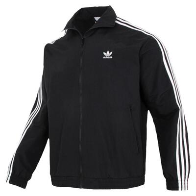 外套阿迪达斯三叶草立领运动服男