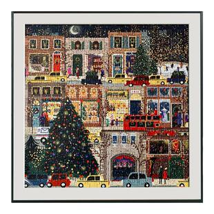 铝合金galison圣诞冬灯拼图框方形拼图裱框卡纸相框画框架挂墙