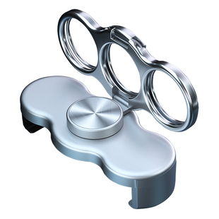 双环三指环磁吸手机支架金属三折叠高端旋转磁吸车载懒人桌面床头