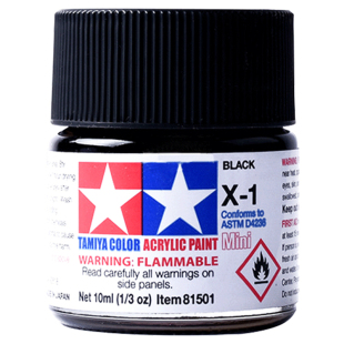 田宫模型光泽水性漆 X1-X35亮光色系 高达上色辅料油漆渗线勾线