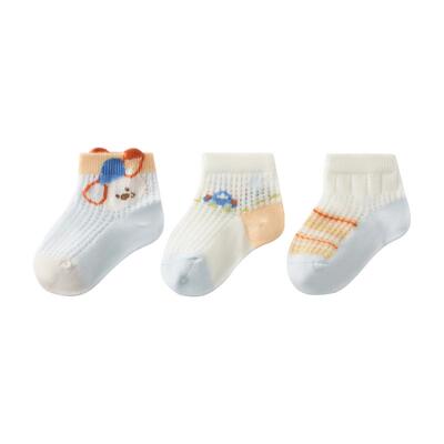 欧孕婴儿袜子透气网眼短筒袜