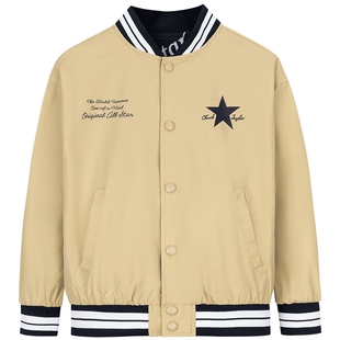 匡威童装男童夹克青少年夏季棒球服外套双面穿百搭潮流满印上衣