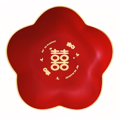 果盘红色喜糖订婚干果盘瓜子