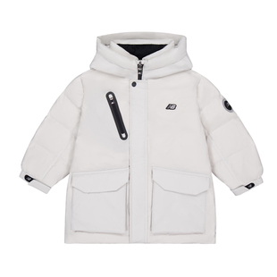 【90%绒子含量】nb官方童装 儿童冬季新品斜拉链潮酷鸭绒羽绒服