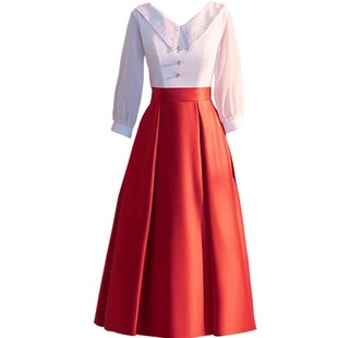 大合唱团演出服女长裙主持独唱指挥礼服大合唱表演服红歌合唱服装