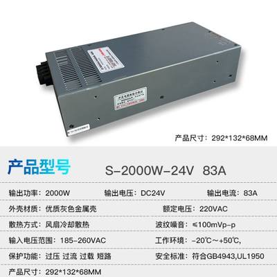 促铭伟直流12V24V48V大功率开关电源600W800W1000W1500W1800W20品