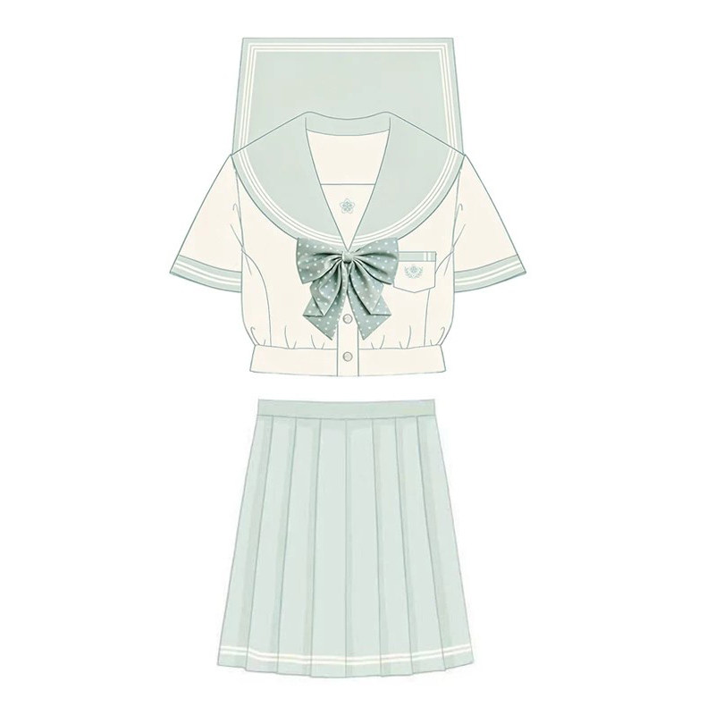 原创jk水手服学院风收腰夏季上衣