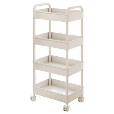 【实底碳钢网篮】推车多层收纳架