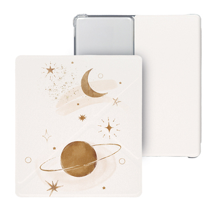 适用文石Leaf5保护套Leaf5c保护壳折叠支架磁吸分体透明壳全包可拆卸翻盖7英寸2025款抽象艺术风