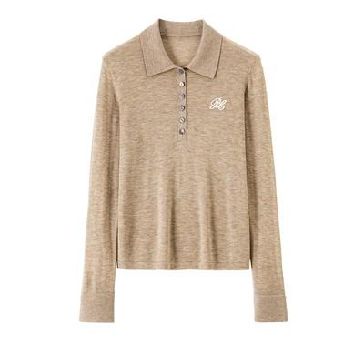 BANANACICI羊毛混纺polo领针织衫