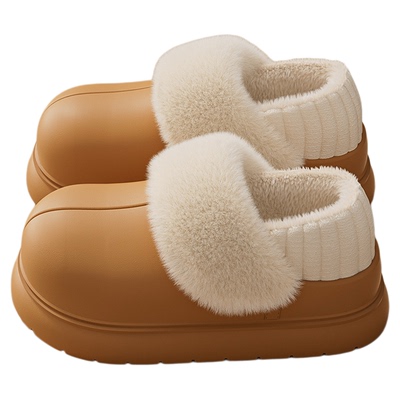 可拆卸防水棉拖鞋女包跟秋冬季