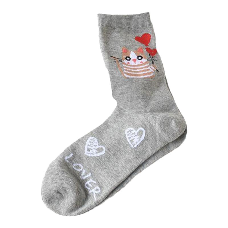 趣味可爱猫咪创意中筒袜