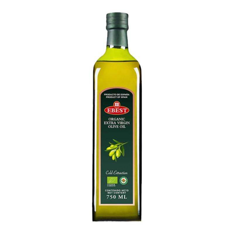 【生饮】易贝斯特750ml有机橄榄油特级初榨庄园西班牙礼盒食用油