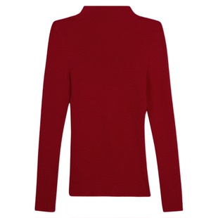 伊华欧秀【新品】智性半高领针织衫早秋新款100羊毛修身打底毛衣