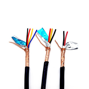 国标纯铜RVVP屏蔽线2/3/4/5/6芯0.12/0.2/0.3/0.5/0.75平方信号线