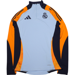 天天正品阿迪达斯24/25皇马半拉链训练服男子运动套头长袖 IT5118