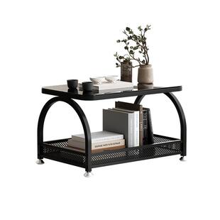 飘窗小桌子侘寂风简约现代高级感卧室阳台榻榻米小矮桌玻璃小茶几