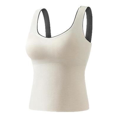 舒氧带胸垫一体内搭打底保暖背心