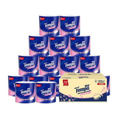 tempo得宝樱花味4层有芯卷纸16卷