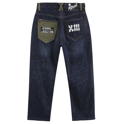 oniarai鬼洗ss潮牌文字牛仔裤