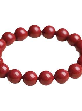 朱砂手链保真高含量紫金砂手串