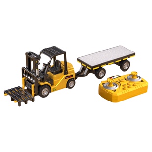 迷你合金遥控叉车桌面rc工程小汽车翻儿童男孩堆高机玩具新年礼物