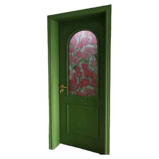 实木门艺术玻璃门卫生间门彩色玻璃彩色玻璃烤漆复合实木卧室门