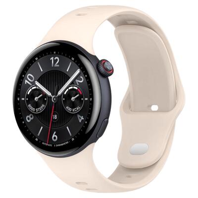 适用Vivowatch5手表带专用一体反扣硅胶腕表带运动智能手表watch5辰夜黑月光白女生夏季透气精钢官方同款