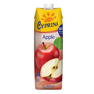 塞浦路斯进口果汁苹果汁饮品1L*4大瓶轻断食果蔬汁无添加饮料酒席