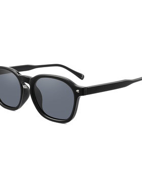 [送真丝丝巾]MOSHYE墨上影偏光太阳镜女椭圆书呆子小框miu系墨镜